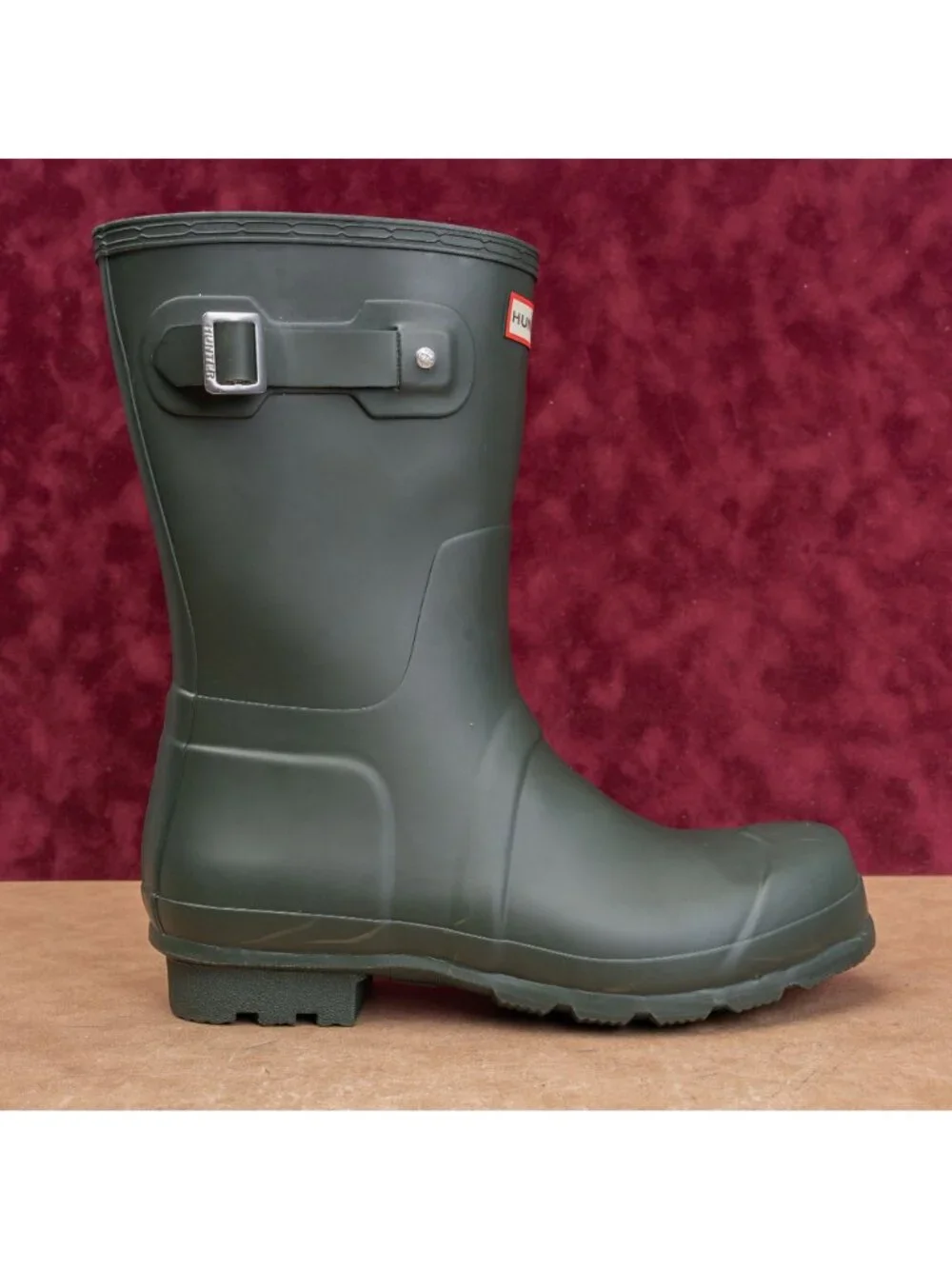Hunter Men Original Short Green Farm Wellies Rubber Rain Boots 11US EUR44